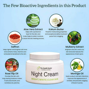 Rice Extract Facial Kit For Bright & Glowing Skin With Free Whitening & Brightening Night Cream