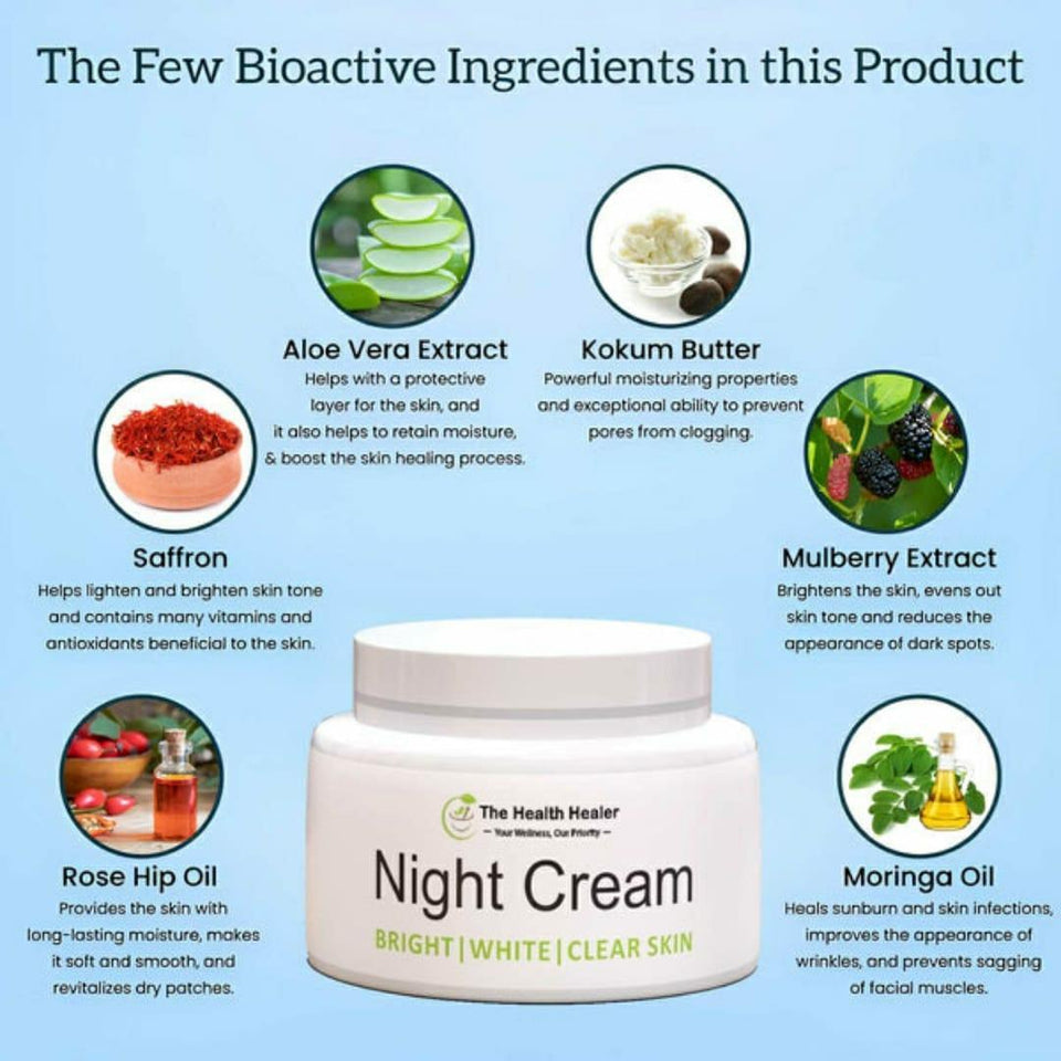 Rice Extract Facial Kit For Bright & Glowing Skin With Free Whitening & Brightening Night Cream