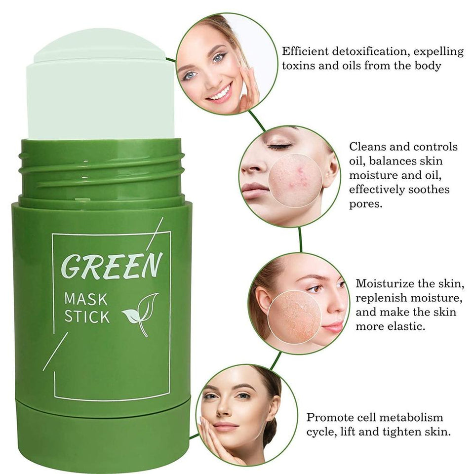 Green Mask Stick – Blackhead Remover & Acne Treatment | 100% Natural Skincare