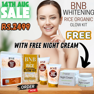 Rice Extract Facial Kit For Bright & Glowing Skin With Free Whitening & Brightening Night Cream