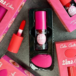 Moccallure Professio2 In 1 Makeup Deal – Color Castile Lip Gloss & Blush | Liquid Beauty Combo